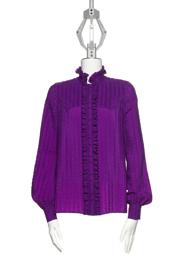 Blusa de seda en violeta Balenciaga