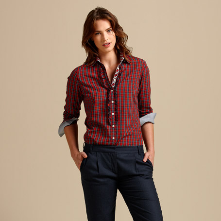 camisa mujer tommy cuadros