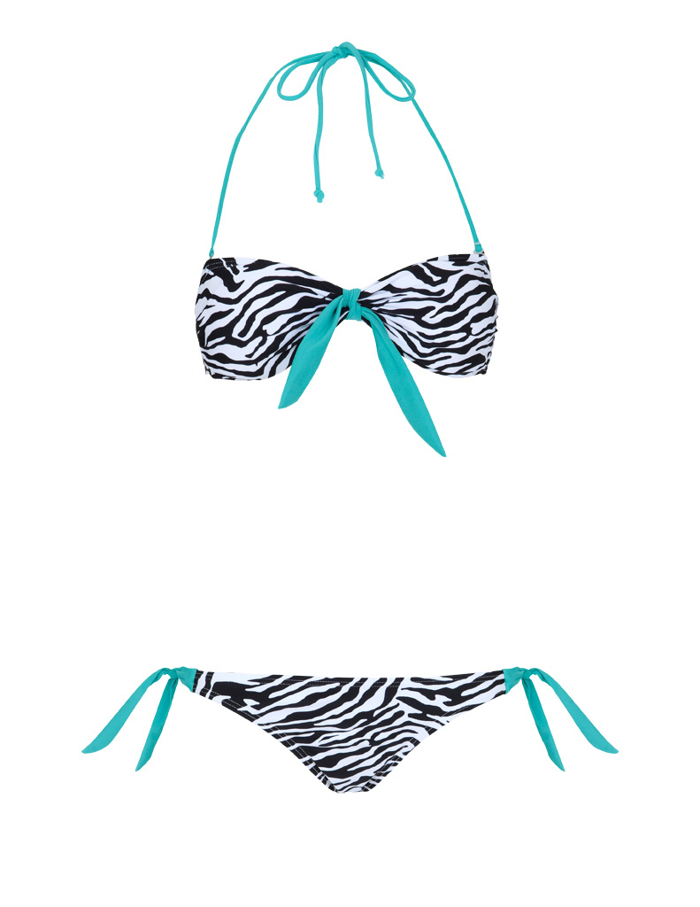 4 bikini mujer blanco print