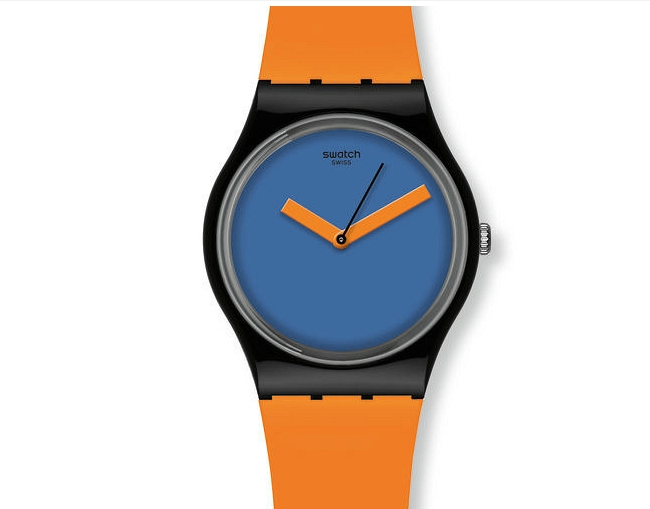 reloj swatch naranja