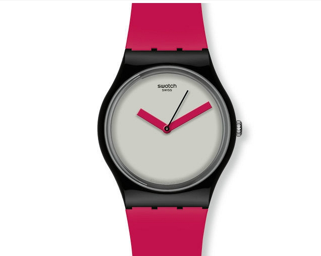 reloj swatch rosa