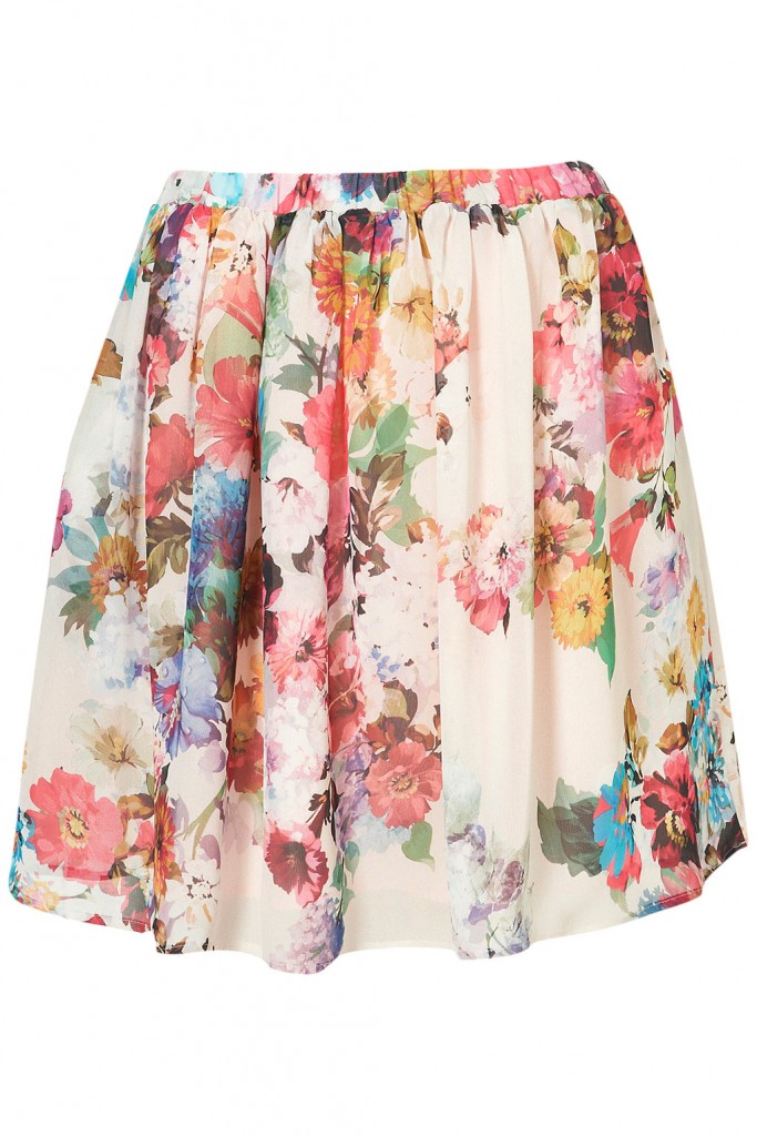 falda topshop estampada floral