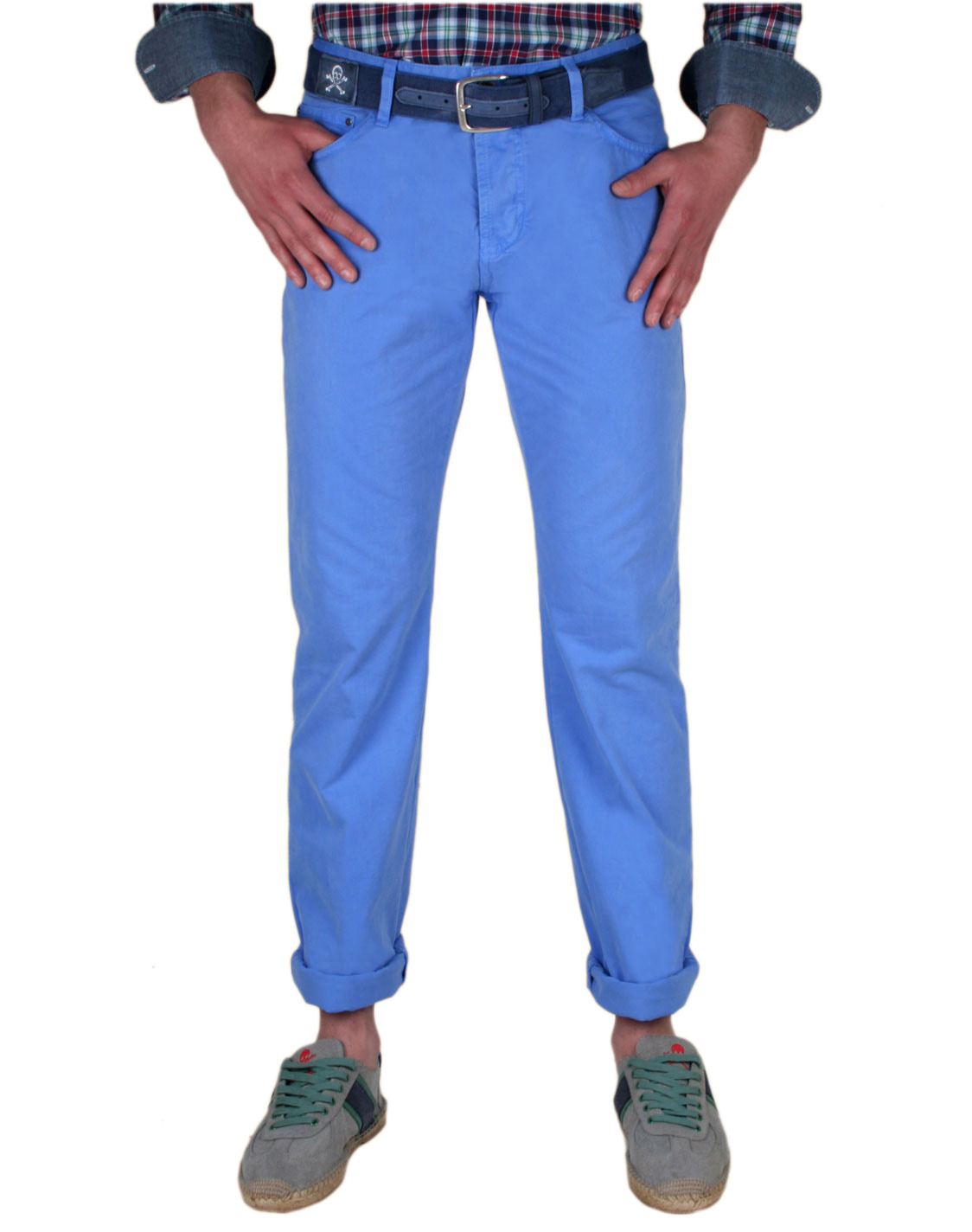 pantalon scalpers celeste