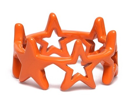anillo estrellas naranja