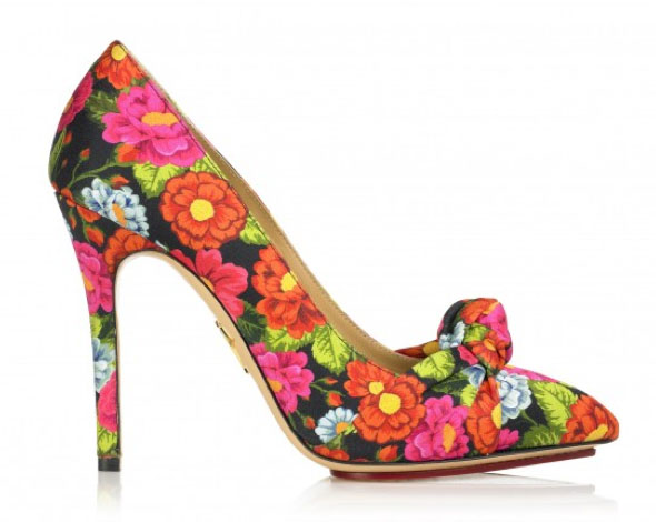 zapato tacon charlotte olympia flores