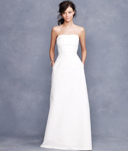 vestido novia j crew minimal