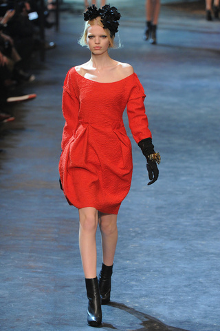 Lanvin vestido rojo otoño 2011
