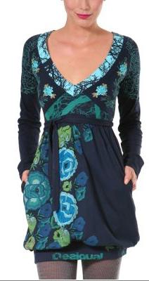 vestidos mujer desigual azul