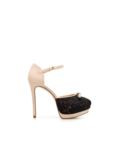 zara peep toe encaje