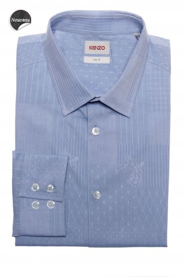 camisa kenzo algodon azul